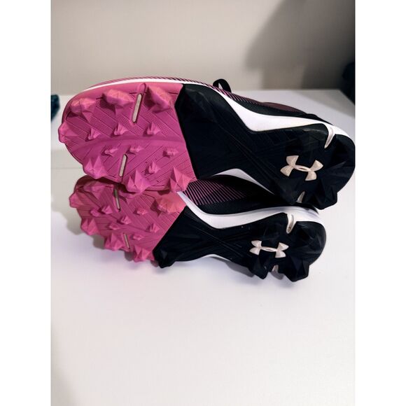 Under Armour Leadoff Low‎ RM Kid PINK BLACK Baseball Softball Cleats - 3Y - Picture 6 of 6